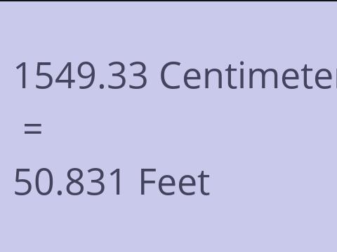 1549.33 CM TO FEET