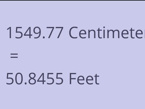 1549.77 CM TO FEET