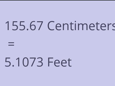 155.67 CM TO FEET