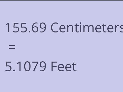 155.69 CM TO FEET