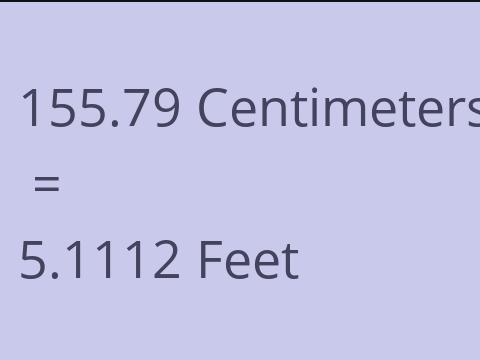 155.79 CM TO FEET