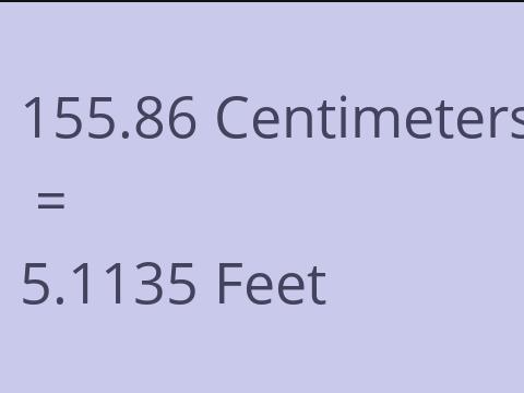 155.86 CM TO FEET