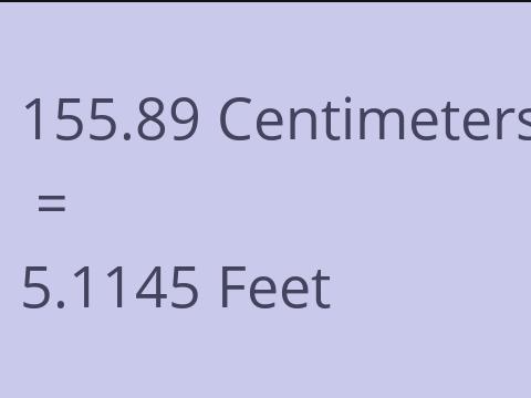 155.89 CM TO FEET