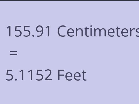 155.91 CM TO FEET