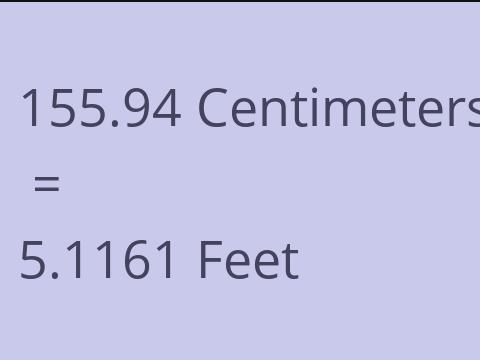 155.94 CM TO FEET