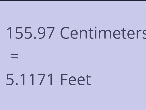 155.97 CM TO FEET