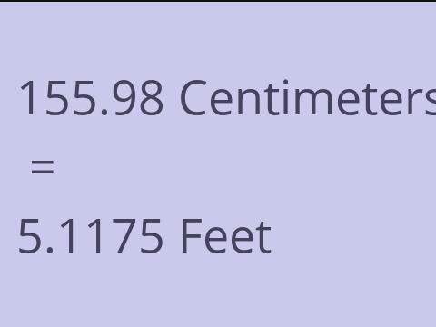 155.98 CM TO FEET