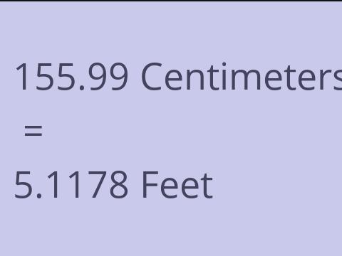 155.99 CM TO FEET