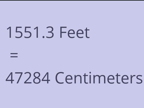 1551.3 FEET TO CM