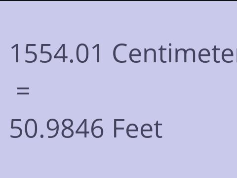 1554.01 CM TO FEET