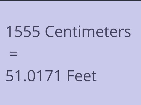 1555 CM TO FEET