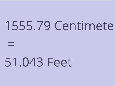 1555.79 CM TO FEET