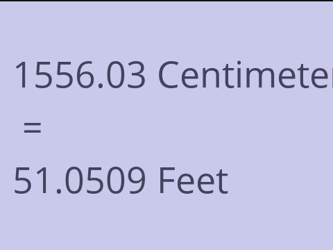 1556.03 CM TO FEET