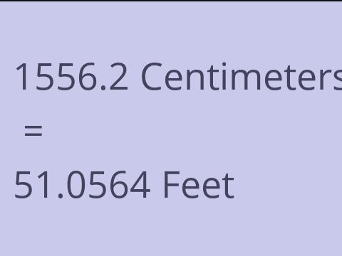 1556.2 CM TO FEET