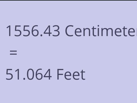 1556.43 CM TO FEET