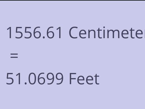 1556.61 CM TO FEET