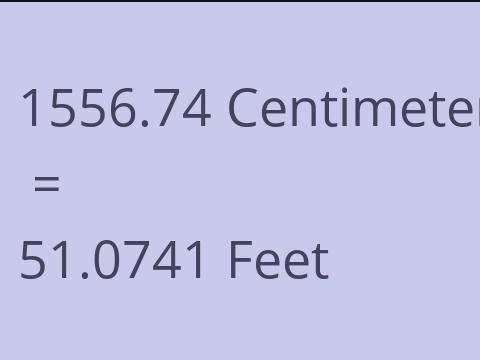 1556.74 CM TO FEET