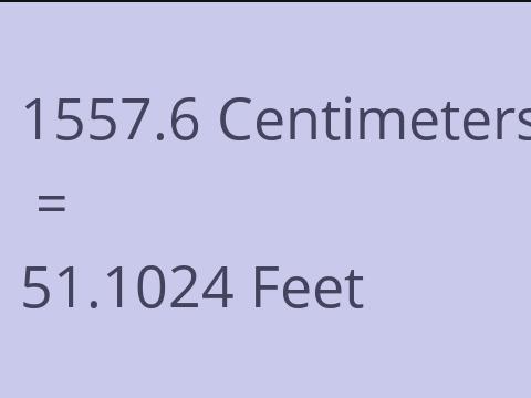 1557.6 CM TO FEET