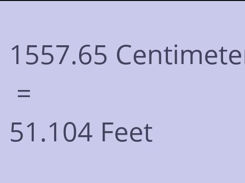 1557.65 CM TO FEET