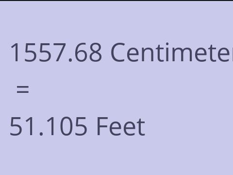 1557.68 CM TO FEET