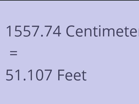 1557.74 CM TO FEET