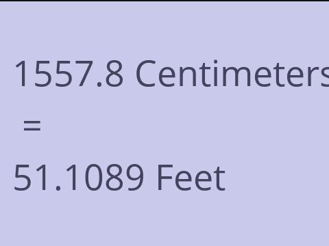 1557.8 CM TO FEET