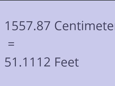 1557.87 CM TO FEET