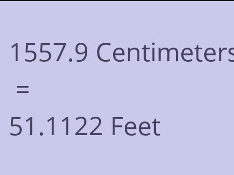 1557.9 CM TO FEET