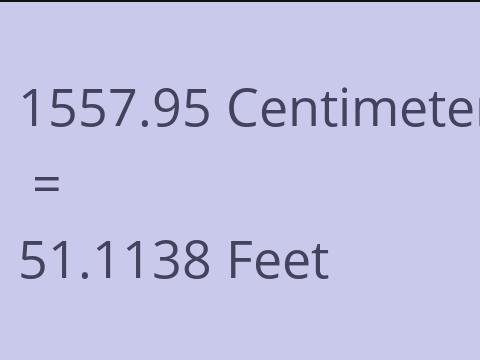 1557.95 CM TO FEET