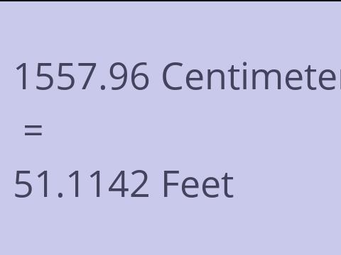 1557.96 CM TO FEET