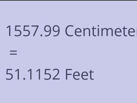 1557.99 CM TO FEET