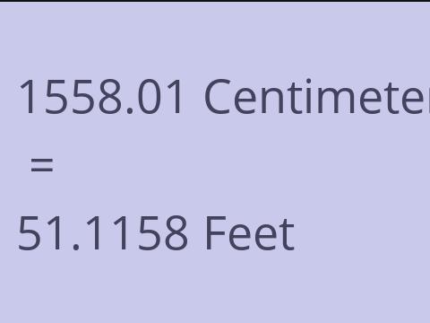 1558.01 CM TO FEET