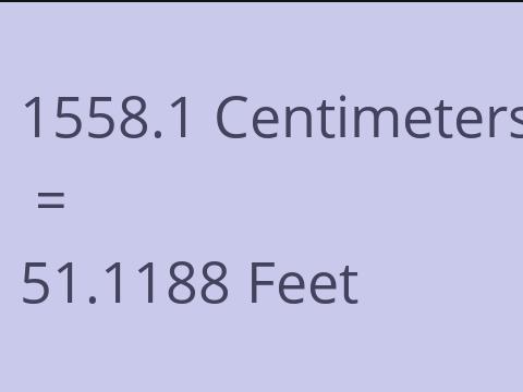 1558.1 CM TO FEET