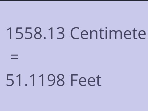 1558.13 CM TO FEET