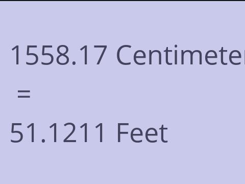 1558.17 CM TO FEET