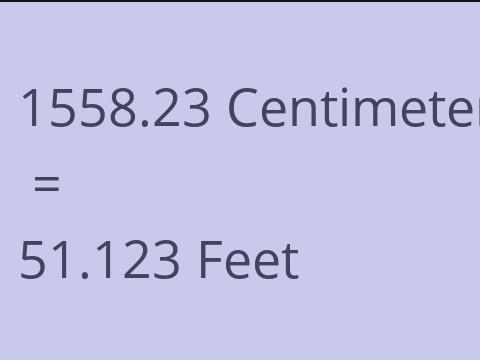 1558.23 CM TO FEET