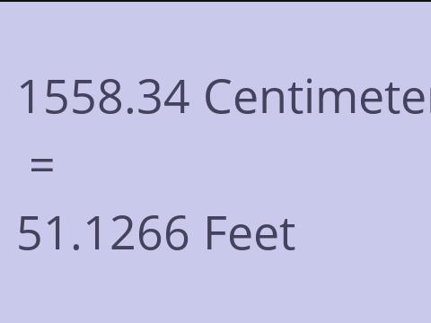 1558.34 CM TO FEET