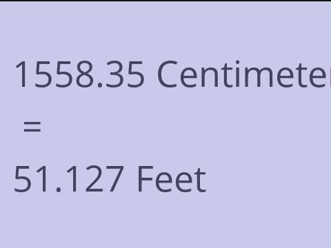 1558.35 CM TO FEET