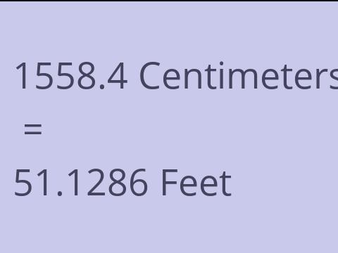 1558.4 CM TO FEET