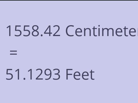 1558.42 CM TO FEET