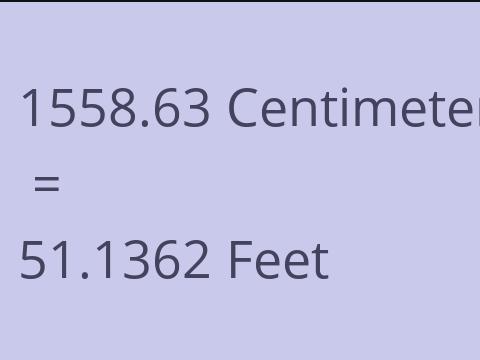 1558.63 CM TO FEET