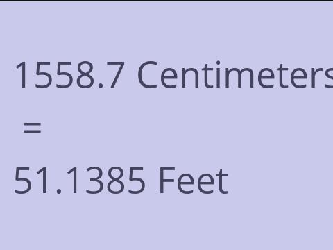 1558.7 CM TO FEET