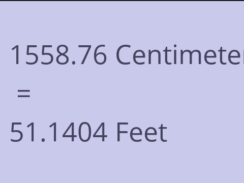 1558.76 CM TO FEET