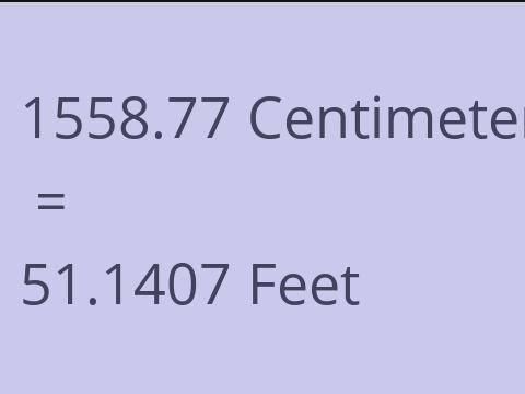 1558.77 CM TO FEET