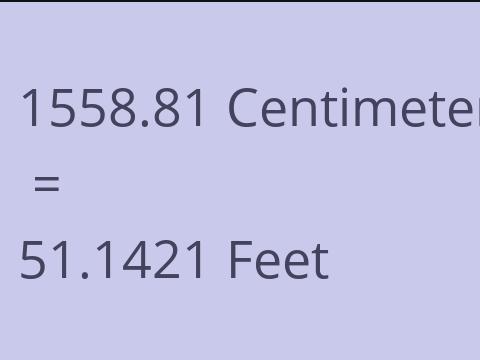 1558.81 CM TO FEET