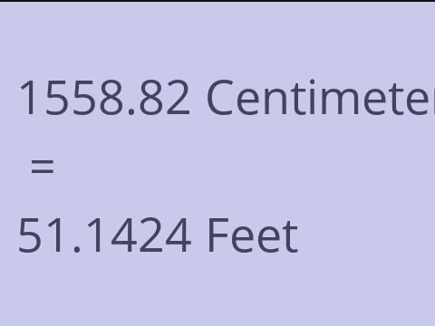 1558.82 CM TO FEET