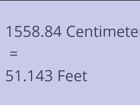 1558.84 CM TO FEET