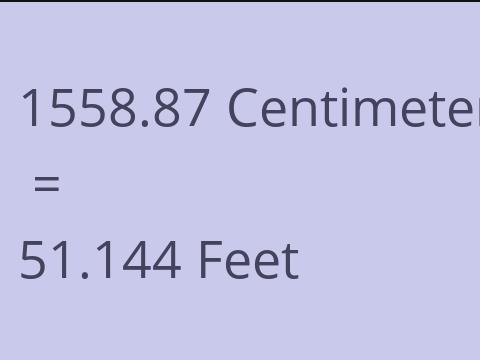 1558.87 CM TO FEET