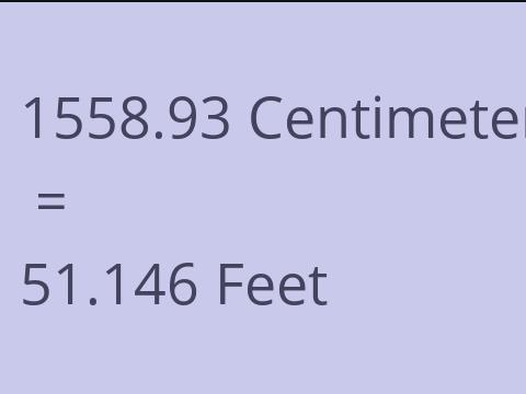 1558.93 CM TO FEET