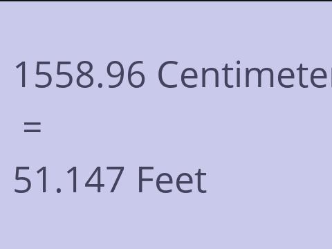 1558.96 CM TO FEET